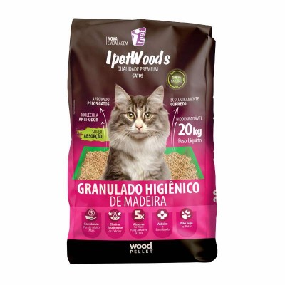 GRANULADO DE MADEIRA P/GATOS 20 KG
