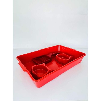 KIT HIGIENICO FUN CAT 3X1 VERMELHO