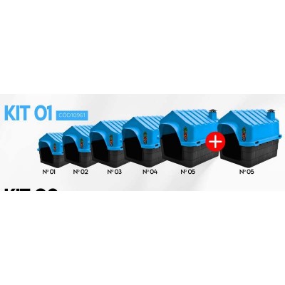 KIT CASA DURAPETS AZ 1 A 5(+1 Nº5 BONIF)