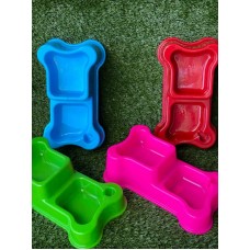 21681 - COMEDOURO DUPLO LINHA OSSO 450ML