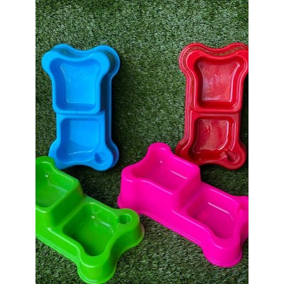 COMEDOURO DUPLO LINHA OSSO 450ML
