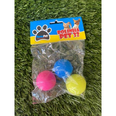 BOLINHA PET 32MM MACICA EMB.C/3UN