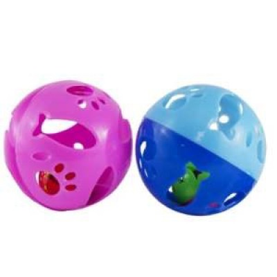 BOLA PLASTICA C/GUIZO KIT C/4 UN. 