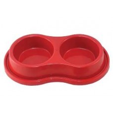 18074 - COMEDOURO DUPLO PEQ. ANTI-FORMIGA VERMEL