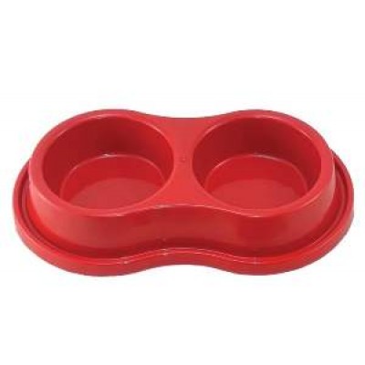 COMEDOURO DUPLO PEQ. ANTI-FORMIGA VERMEL