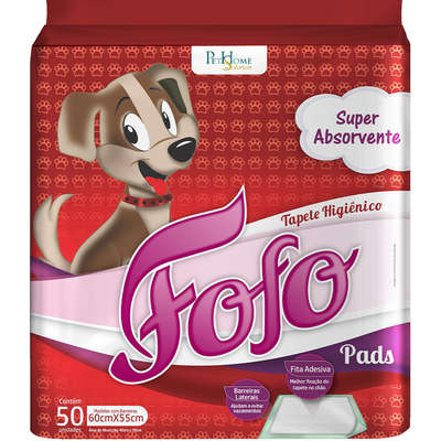 TAPETE HIGIENICO FOFO PADS 60X55 C/50 UN