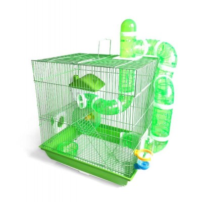 GAIOLA HAMSTER 2 ANDARES LABIRINTO VERDE