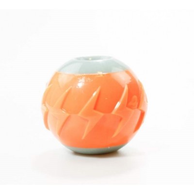 BRINQ. TPR BOLA LARANJA C/ CINZA 8,3CM